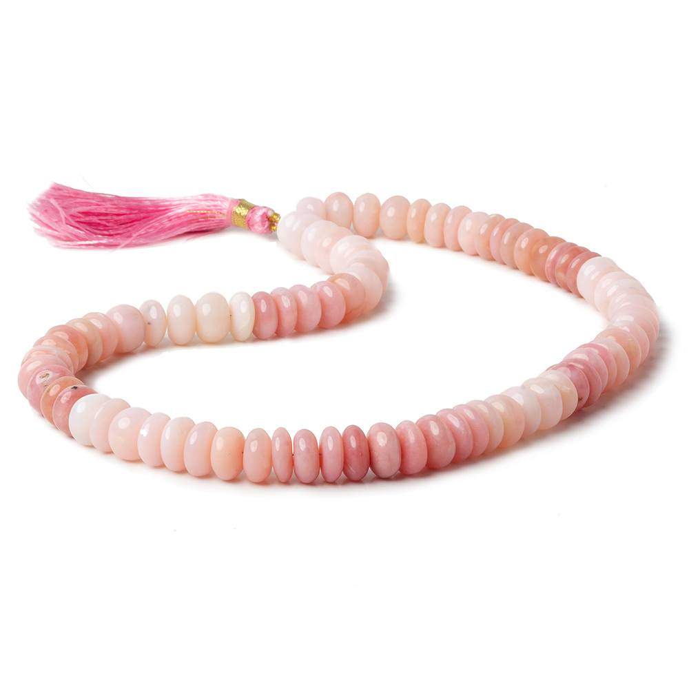 9mm Pink Peruvian Opal Plain Rondelle Beads 16 inches 85 pcs - Beadsofcambay.com