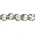 9mm Prasiolite faceted coin beads 8 inch 23 pieces - Beadsofcambay.com