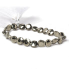 9mm Pyrite faceted coin beads 8 inch 23 pieces - Beadsofcambay.com