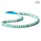 9mm Turquoise Large Hole Faceted Rondelle Beads 16 inch 76 pieces - Beadsofcambay.com