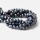 9x10-10x11mm Green Peacock Baroque 2.5mm large hole Pearl 14 inch 42 pieces - Beadsofcambay.com