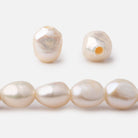 9x10-10x12mm Buttery Cream Baroque 2.5mm Large Hole Pearls 15 inch 33 pieces - Beadsofcambay.com