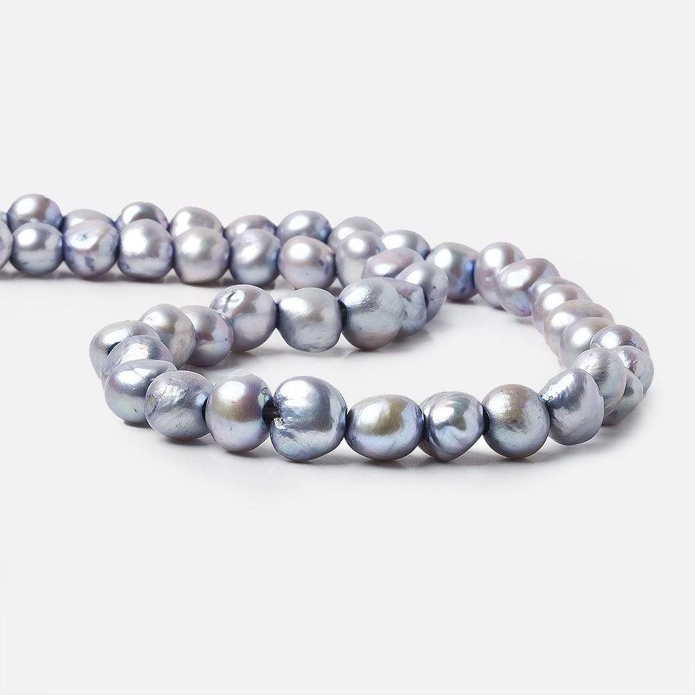9x10-10x12mm Silver Violet Baroque 2.5mm large hole Pearl - Beadsofcambay.com
