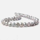 9x10-12x9mm Rose Silver Baroque 2.5mm large hole Freshwater Pearl 15 in 43 pcs - Beadsofcambay.com