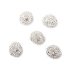 9x10mm .925 Sterling Silver Filigree Hand Crafted Oval Set of 5 beads - Beadsofcambay.com