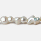 9x11-11x16mm White Keshi straight drilled Freshwater Pearls 16 inch 24 pieces A - Beadsofcambay.com