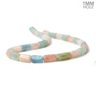 9x11-9x14mm Multi Beryl Hexagon Tubes 16 inch 32 large hole beads AA - Beadsofcambay.com