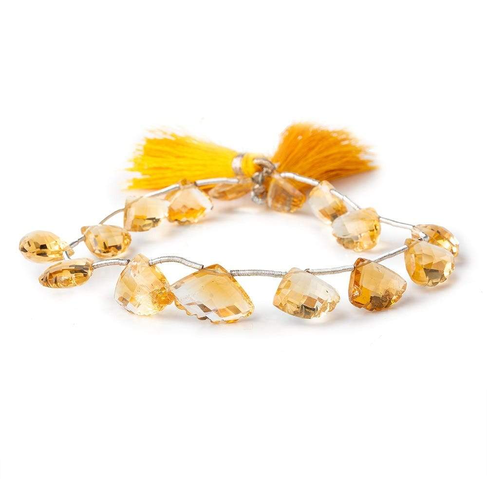 9x12-10x16mm Citrine Faceted Fan Beads 8 inch 15 pieces - Beadsofcambay.com