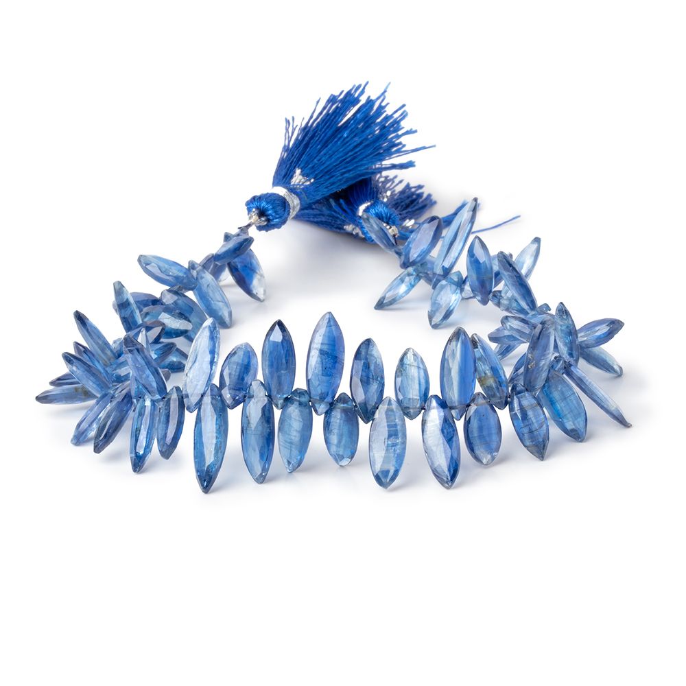 9x4-13x5mm Kyanite Faceted Marquise Beads 7.5 inch 68 pieces AA - Beadsofcambay.com