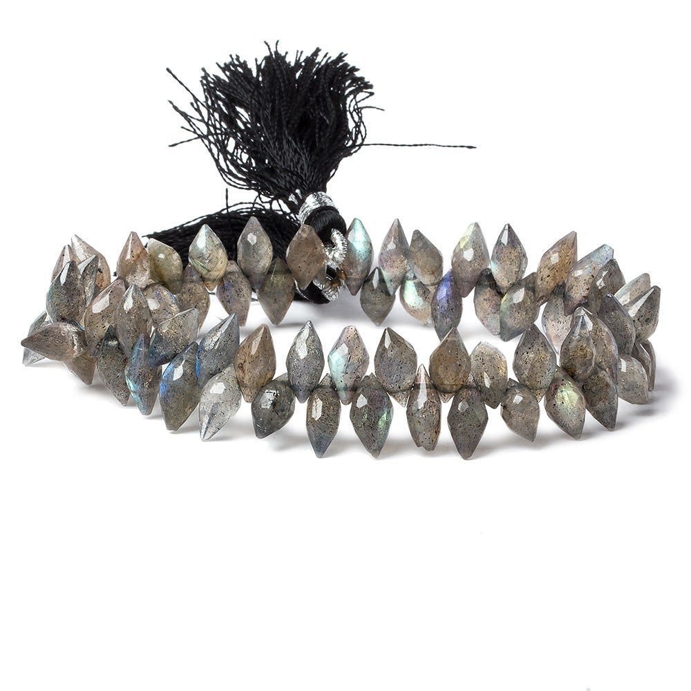 9x5-11x5mm Labradorite Faceted Marquise Beads 8 inch 65 pieces - Beadsofcambay.com