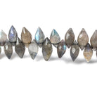 9x5-11x5mm Labradorite Faceted Marquise Beads 8 inch 65 pieces - Beadsofcambay.com