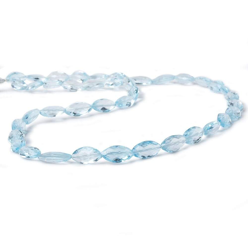 9x5-11x6mm Sky Blue Topaz faceted marquise beads 16 inch 40 pieces AA - Beadsofcambay.com