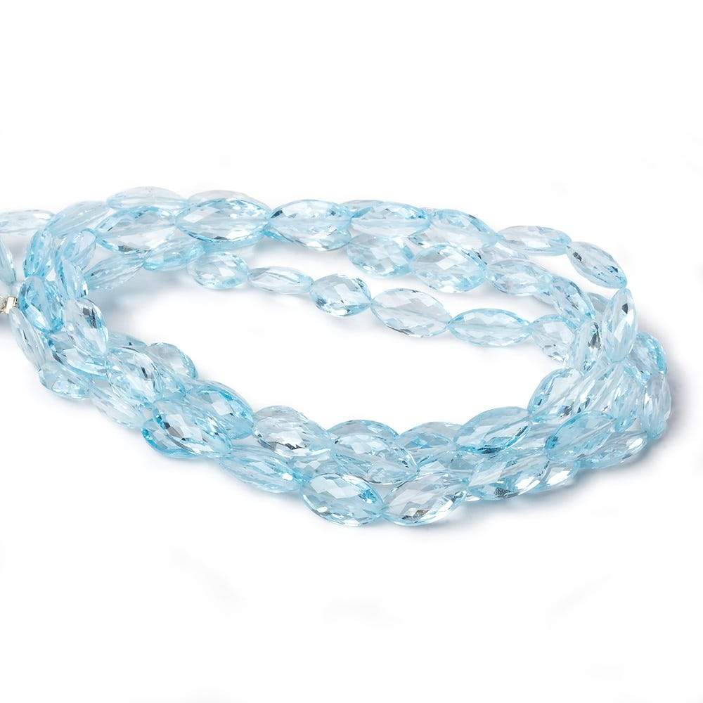 9x5-11x6mm Sky Blue Topaz faceted marquise beads 16 inch 40 pieces AA - Beadsofcambay.com