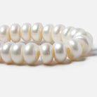 9x5mm Off White Button 2.5mm Drill Hole Freshwater Pearls 35 pcs - Beadsofcambay.com