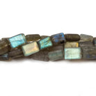 9x6-10x6mm Matte Labradorite plain rectangle beads 7.5 inch 20 pieces - Beadsofcambay.com