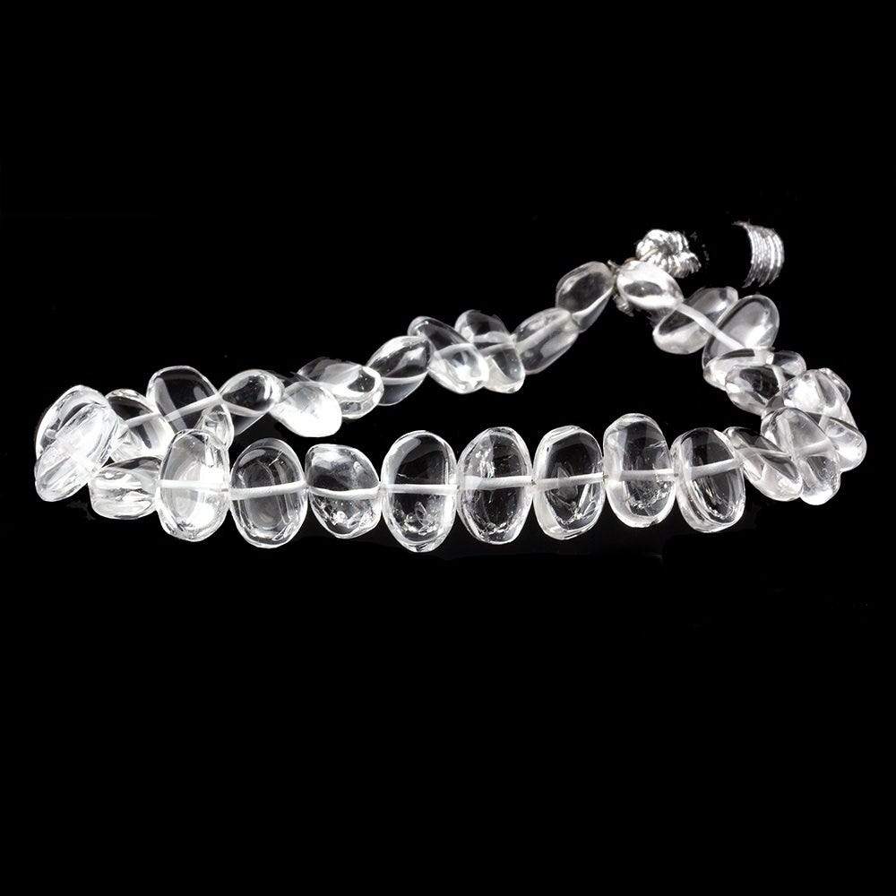 9x6-10x7mm Crystal Quartz Plain Nugget Beads 8 inch 30 pieces - Beadsofcambay.com
