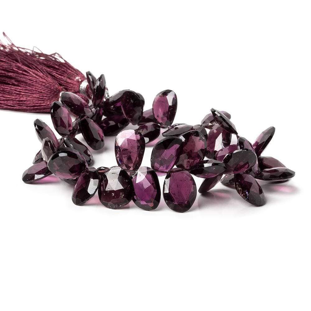 9x6-10x7mm Rhodolite Garnet Faceted Free shapes 7.5 inch 48 beads AAA - Beadsofcambay.com