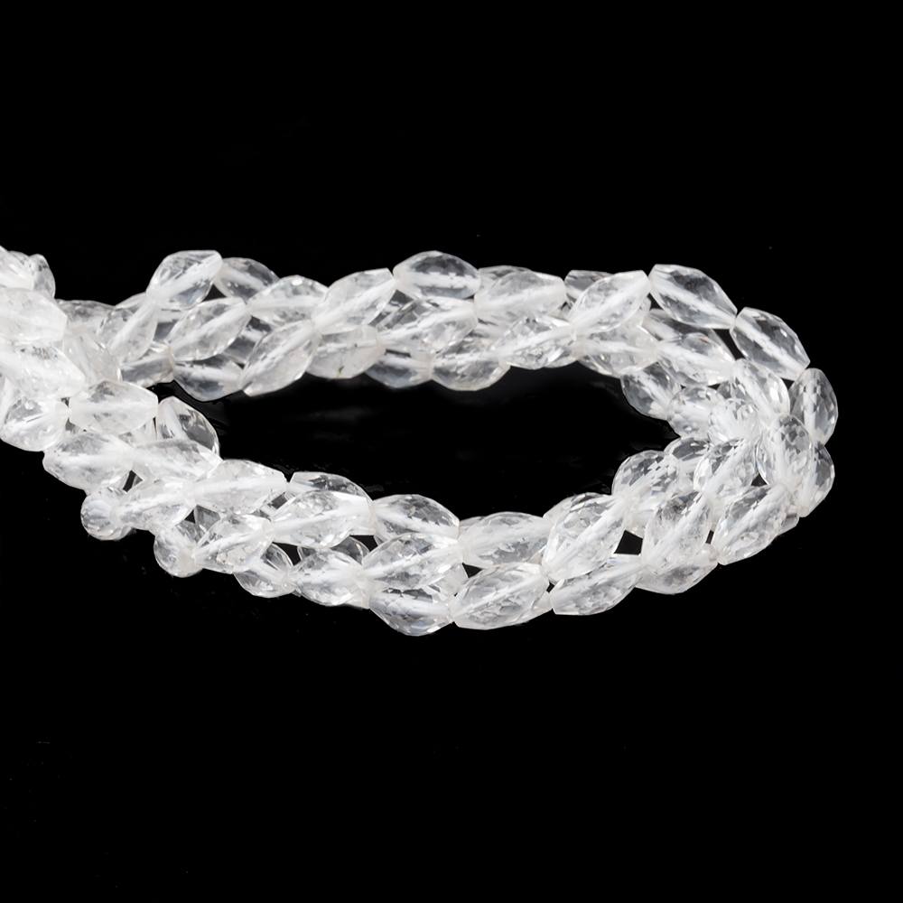 9x6-11x6mm Crystal Quartz Faceted Marquise Beads 14 inch 36 pieces - Beadsofcambay.com