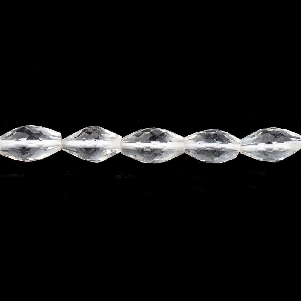 9x6-11x6mm Crystal Quartz Faceted Marquise Beads 14 inch 36 pieces - Beadsofcambay.com