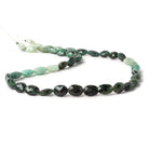 9x6-11x8mm Brazilian Emerald Straight Drilled Faceted Oval Beads 17 inch 41 pcs - Beadsofcambay.com