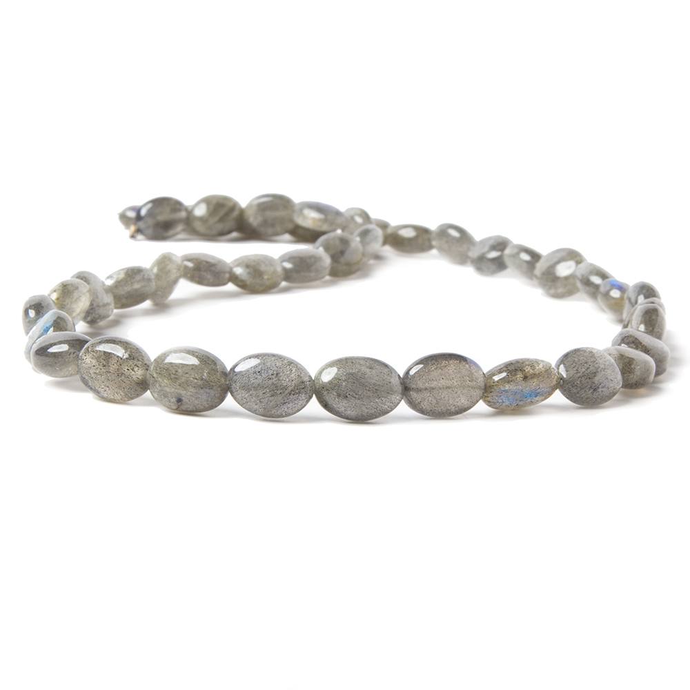 9x6-12x8mm Labradorite Beads Straight Drilled Plain Oval 16 inch 41 pieces - Beadsofcambay.com