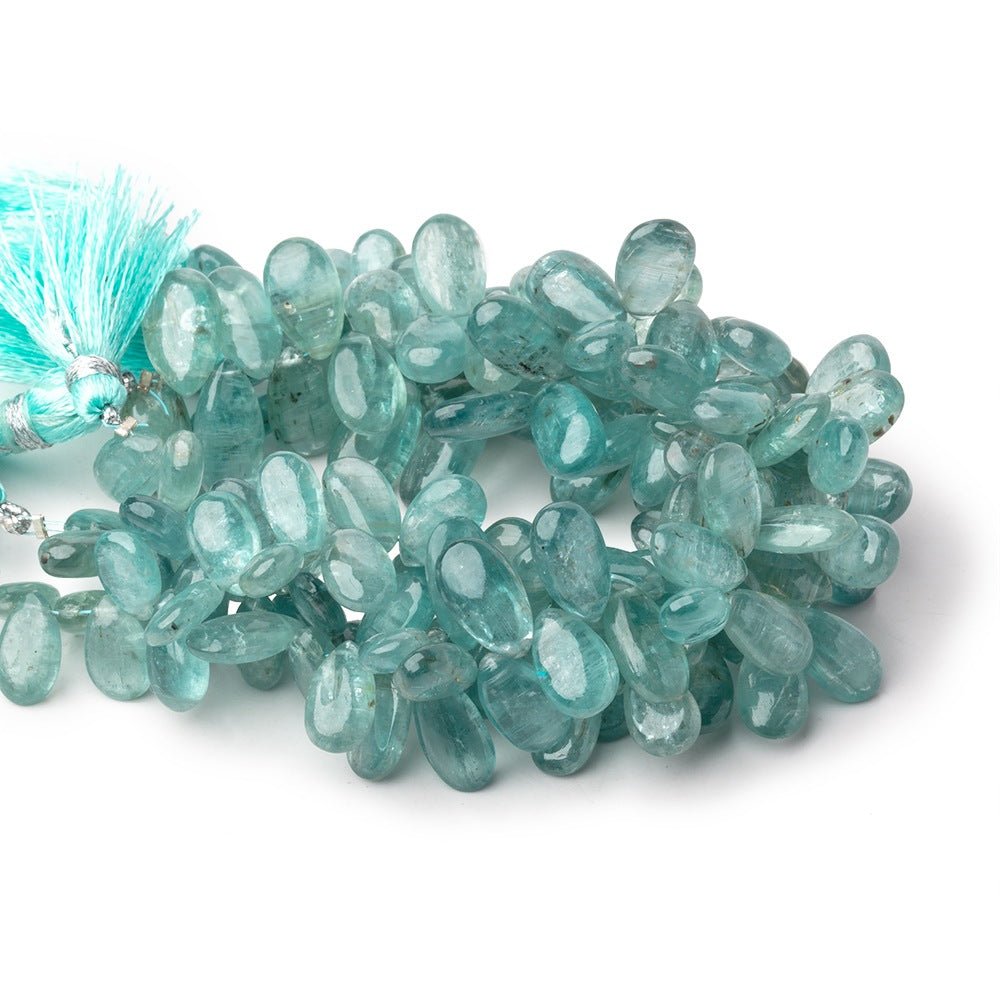 9x6-14x8mm Teal Kyanite Plain Pear Beads 7 inch 50 pieces - Beadsofcambay.com