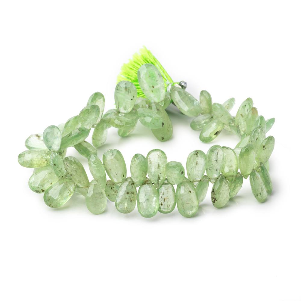 9x6-15x8mm Green Kyanite Faceted Pear Beads 7.5 inch 73 pieces - Beadsofcambay.com