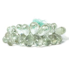 9x6mm-19x13mm Praisiolite Faceted Tear Drop Beads 7.5 inch 57 pieces AA - Beadsofcambay.com