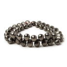 9x6mm Black Gold plated Copper Brushed Tear Drop Beads 8 inch 52 pieces - Beadsofcambay.com