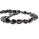 9x6mm Black Spinel Straight Drill Faceted Oval 16 inches 40 pcs - Beadsofcambay.com