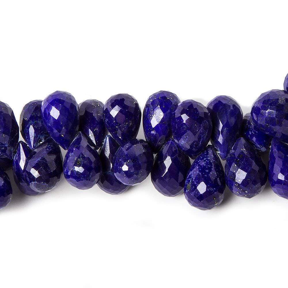 9x6mm Lapis Lazuli Beads Tear Drop Briolette 8 inch 83 pieces - Beadsofcambay.com