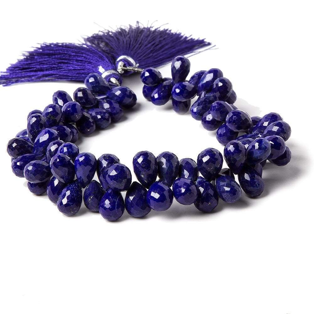 9x6mm Lapis Lazuli Beads Tear Drop Briolette 8 inch 83 pieces - Beadsofcambay.com