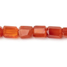 9x7-10x8mm Carnelian Faceted Nugget 14 inch 38 pieces - Beadsofcambay.com