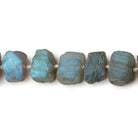 9x7-10x8mm Matte Labradorite Nuggets 7 inch 20 Beads - Beadsofcambay.com