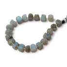 9x7-10x8mm Matte Labradorite Nuggets 7 inch 20 Beads - Beadsofcambay.com