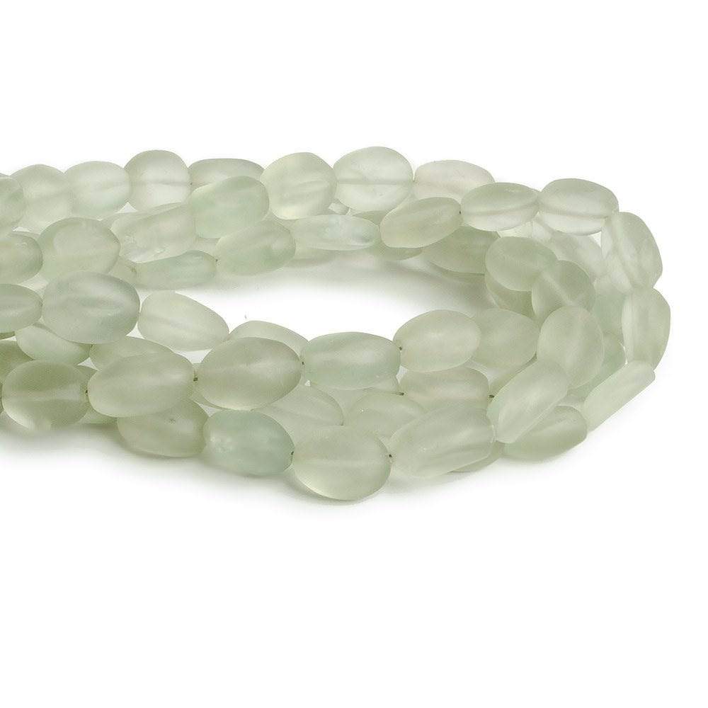 9x7-11x7mm Prasiolite straight drilled plain nugget beads 7.5 inch 20 pieces - Beadsofcambay.com