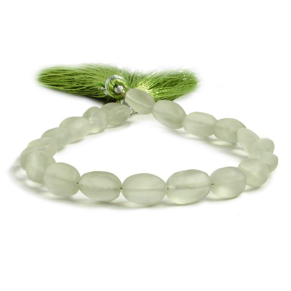 9x7-11x7mm Prasiolite straight drilled plain nugget beads 7.5 inch 20 pieces - Beadsofcambay.com