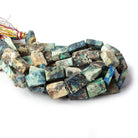 9x7-12x10mm Frosted Chrysocolla plain rectangle Beads 7.5 inch 16 pieces - Beadsofcambay.com