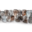 9x7-12x7mm Copper Moss Aquamarine Top Drilled Faceted Points 8 inch 58 Beads AAA - Beadsofcambay.com