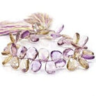 9x7-12x8mm Ametrine Freeform Briolette 8 inch 46 beads - Beadsofcambay.com
