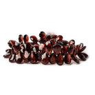 9x7-12x8mm Garnet Faceted Pear Beads 8 inch 56 pieces - Beadsofcambay.com