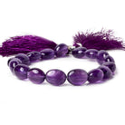 9x7-12x9mm Amethyst plain ovals 8 inch 17 pieces - Beadsofcambay.com