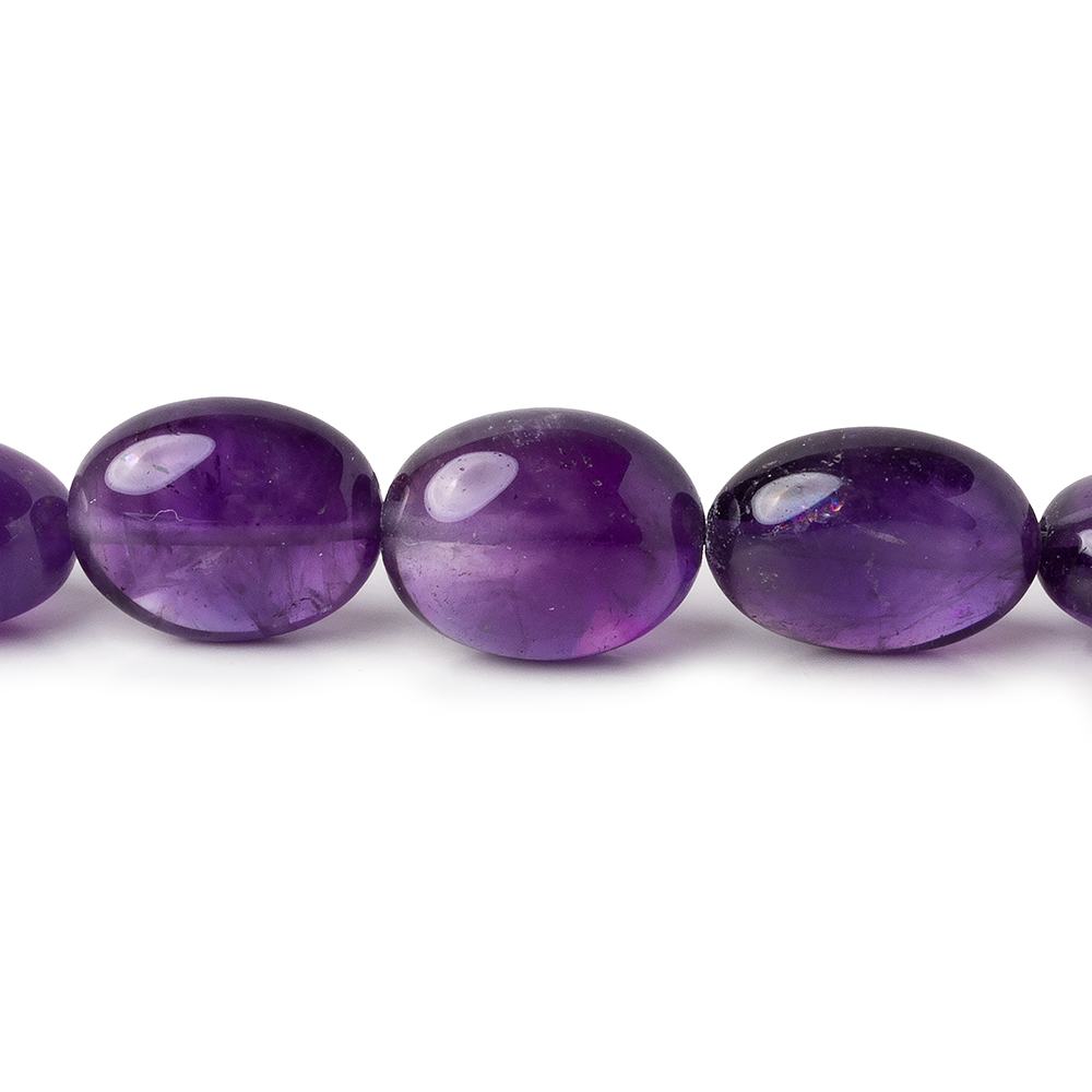9x7-12x9mm Amethyst plain ovals 8 inch 17 pieces - Beadsofcambay.com