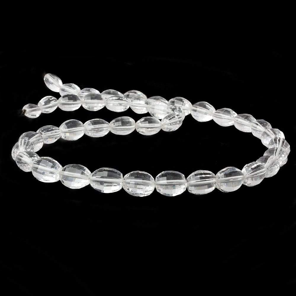 9x7-12x9mm Crystal Quartz checkerboard faceted nuggets 16 inch 40 beads AA - Beadsofcambay.com