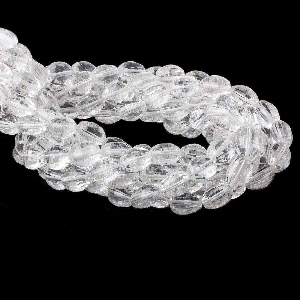 9x7-12x9mm Crystal Quartz checkerboard faceted nuggets 16 inch 40 beads AA - Beadsofcambay.com