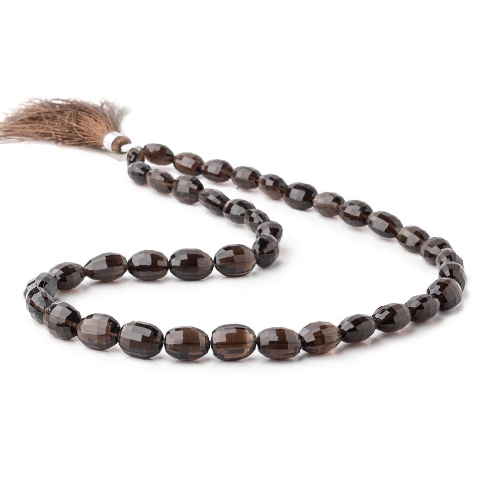 9x7-12x9mm Smoky Quartz Faceted Oval Beads 16 inch 35 pieces - Beadsofcambay.com