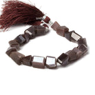 9x7-14x7mm Chocolate Brown Moonstone faceted nugget beads 8 inch 19 pieces - Beadsofcambay.com