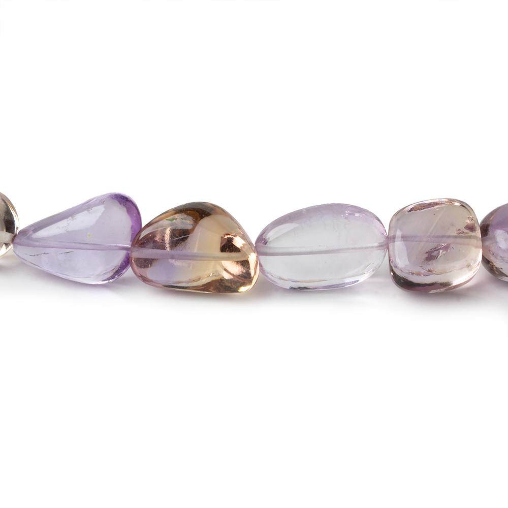 9x7-15x10mm Ametrine plain nugget beads 16 inch 37 pieces - Beadsofcambay.com