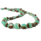 9x7-15x13mm Chrysoprase and Iron Ore Matrix plain nugget beads 18 inch 40 pieces A - Beadsofcambay.com