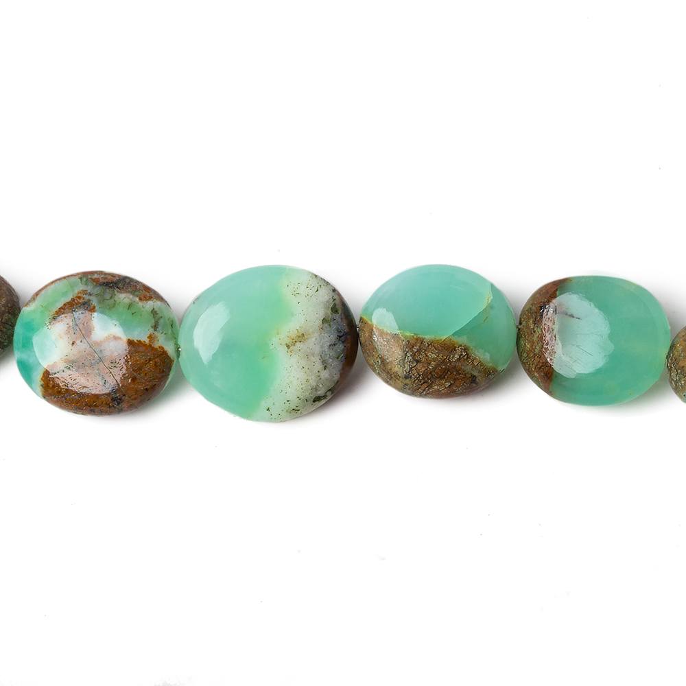 9x7-15x13mm Chrysoprase and Iron Ore Matrix plain nugget beads 18 inch 40 pieces A - Beadsofcambay.com